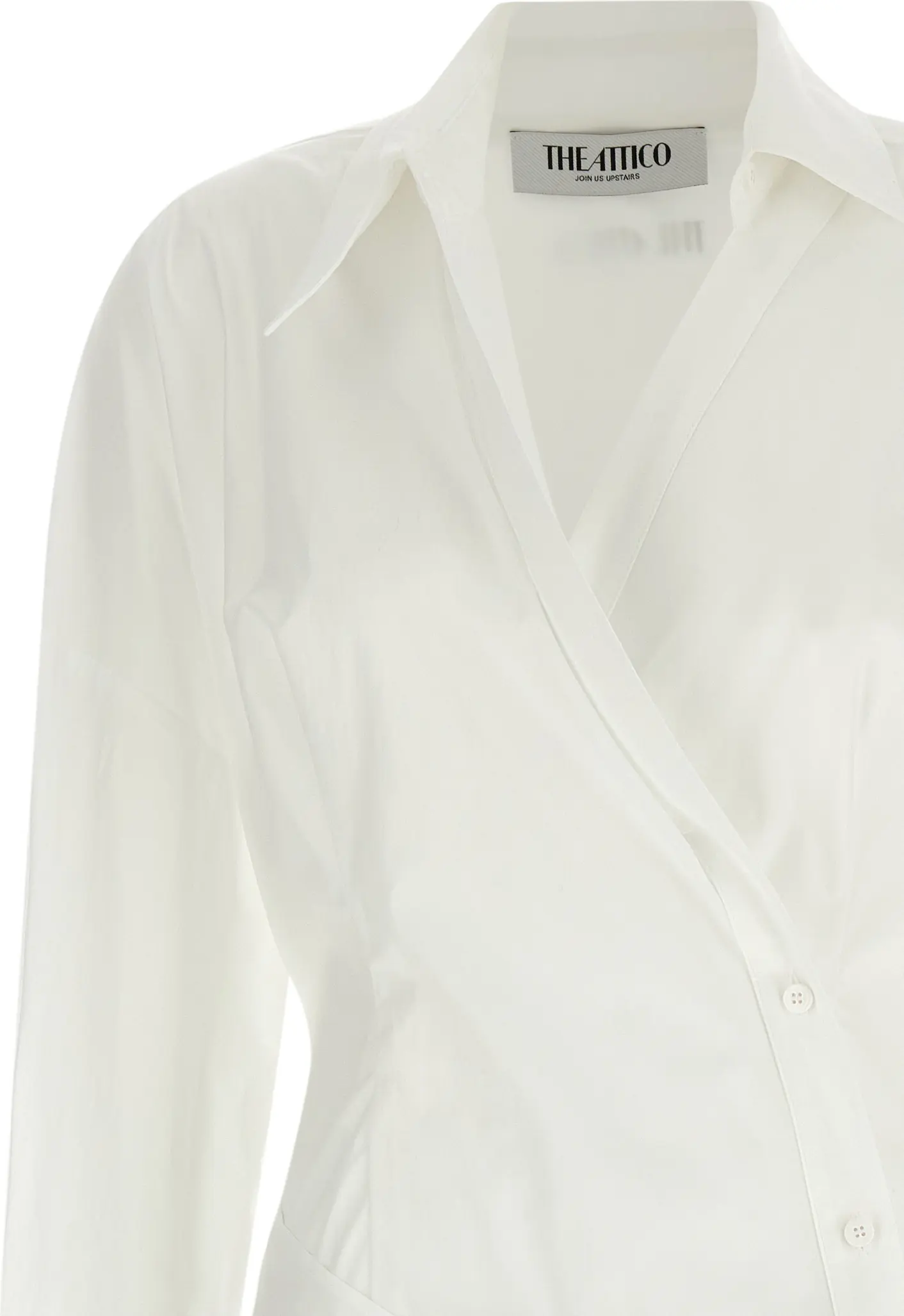 White Cotton Short Dress The Attico