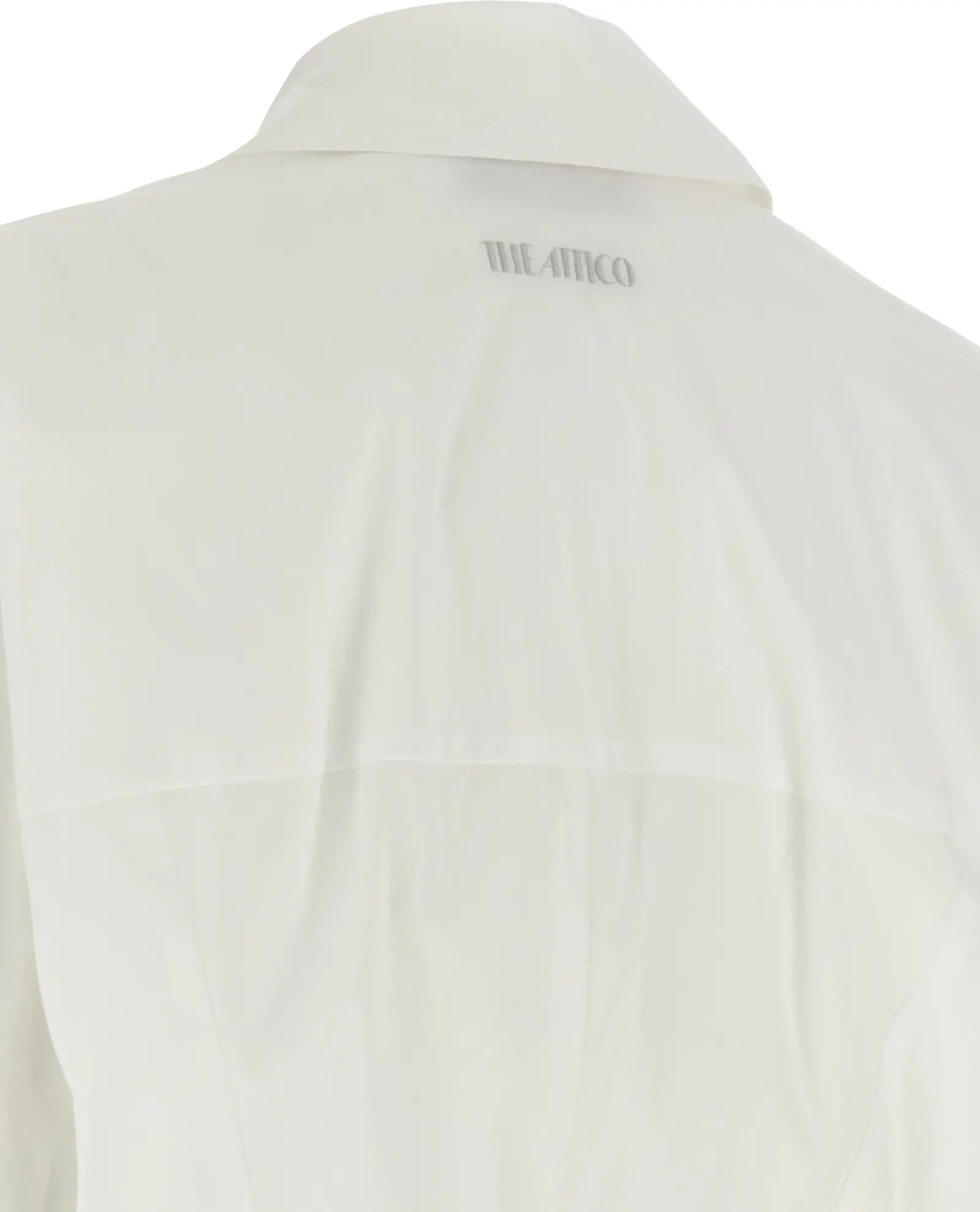 White Cotton Short Dress The Attico