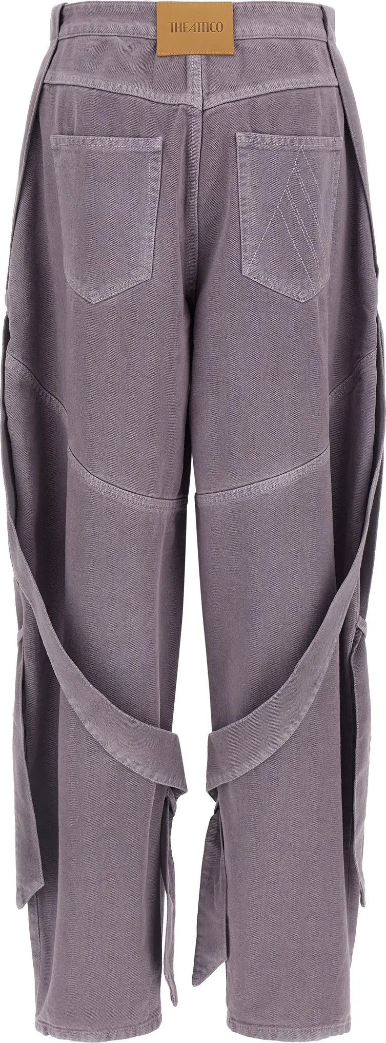 Purple Cotton Cargo Pants