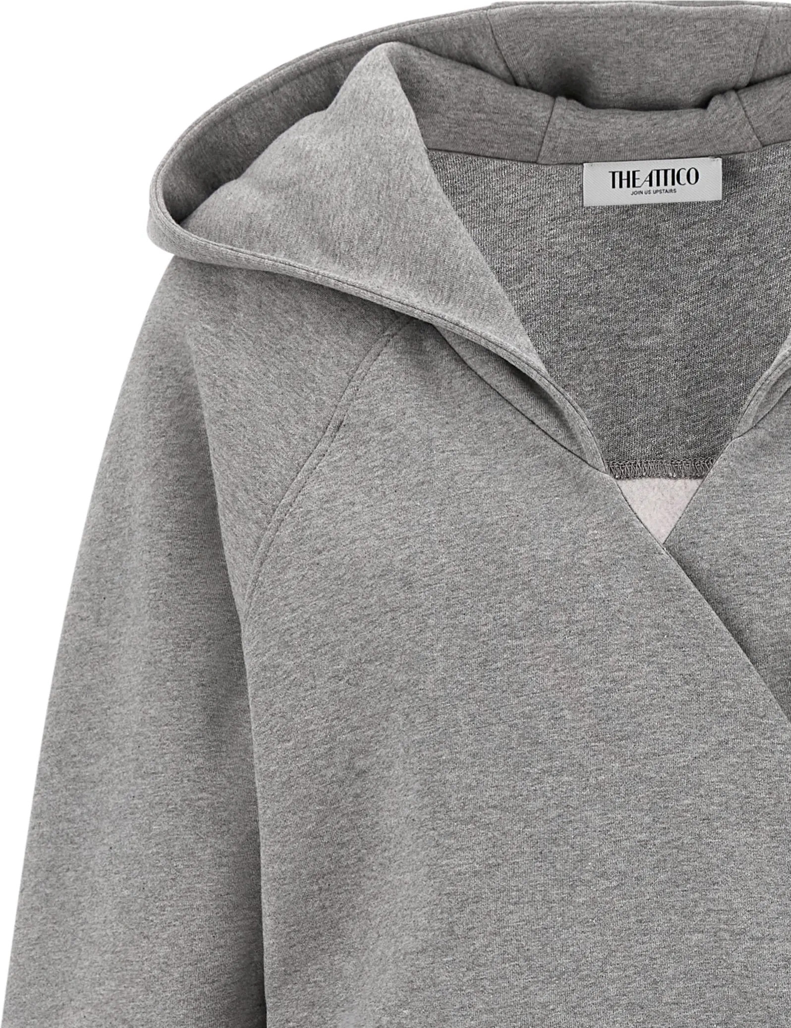 Gray Cotton Short Dress The Attico
