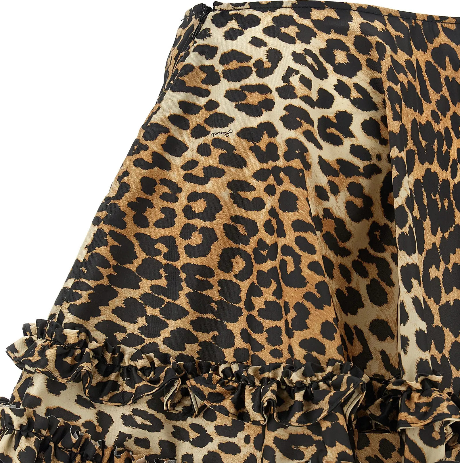 Skirt GANNI Brown Recycled Polyamide Long Skirt
