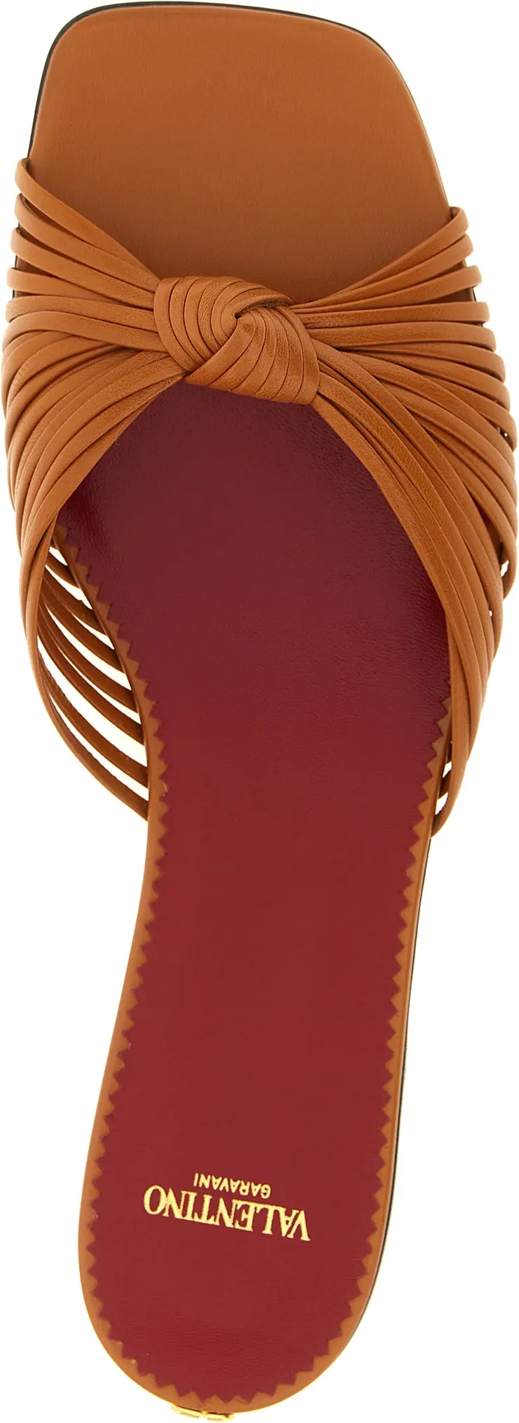 Sandals Valentino Garavani Brown Goatskin Slides