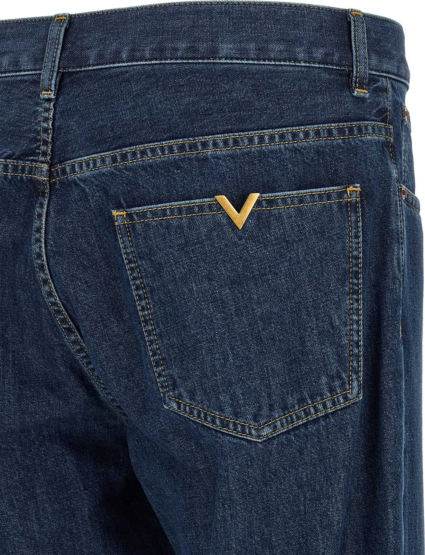 Jeans Valentino Garavani Blue Cotton Straight-Leg Jeans