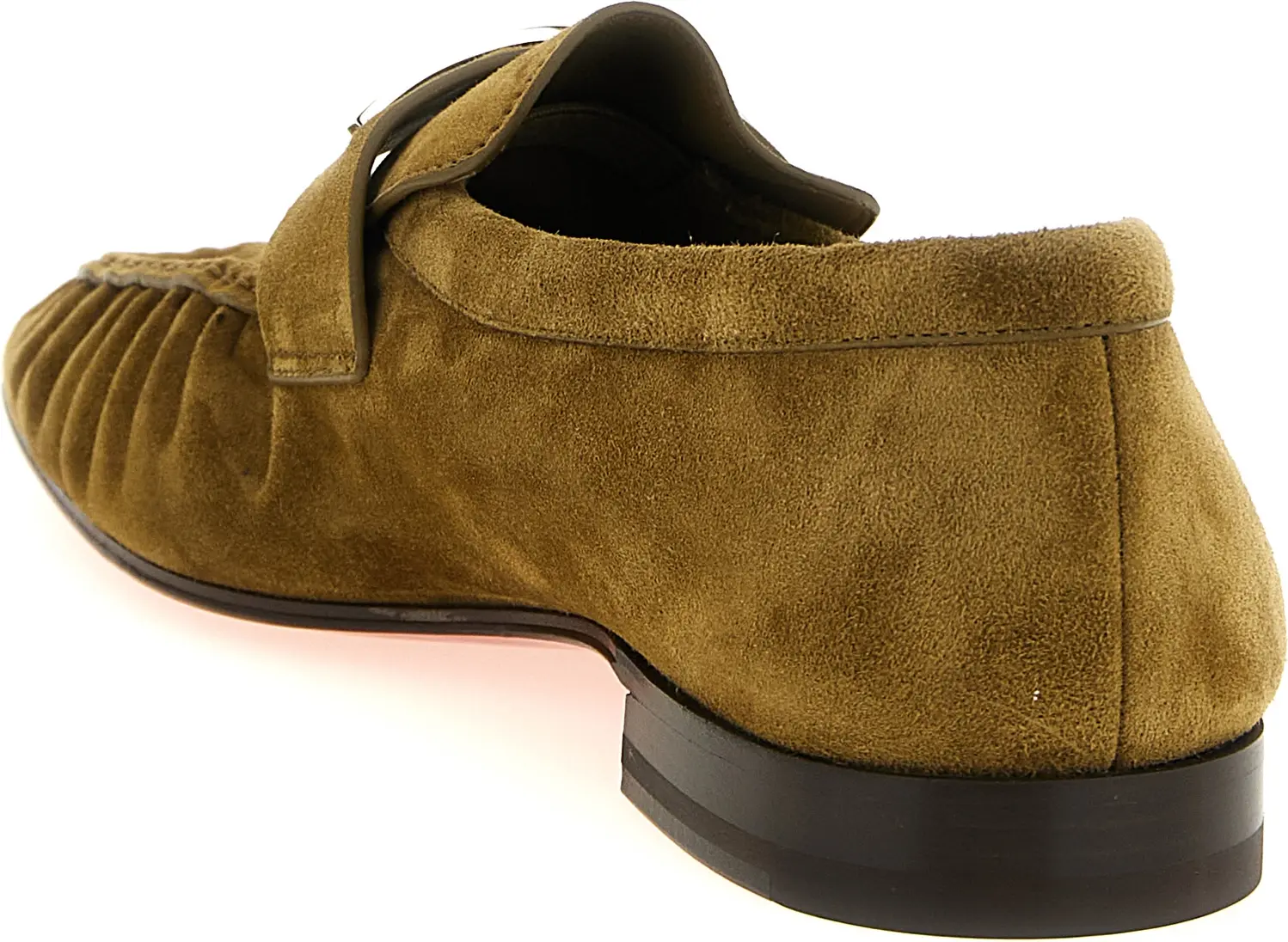 Brown Calfskin Slip-On Loafers Christian Louboutin
