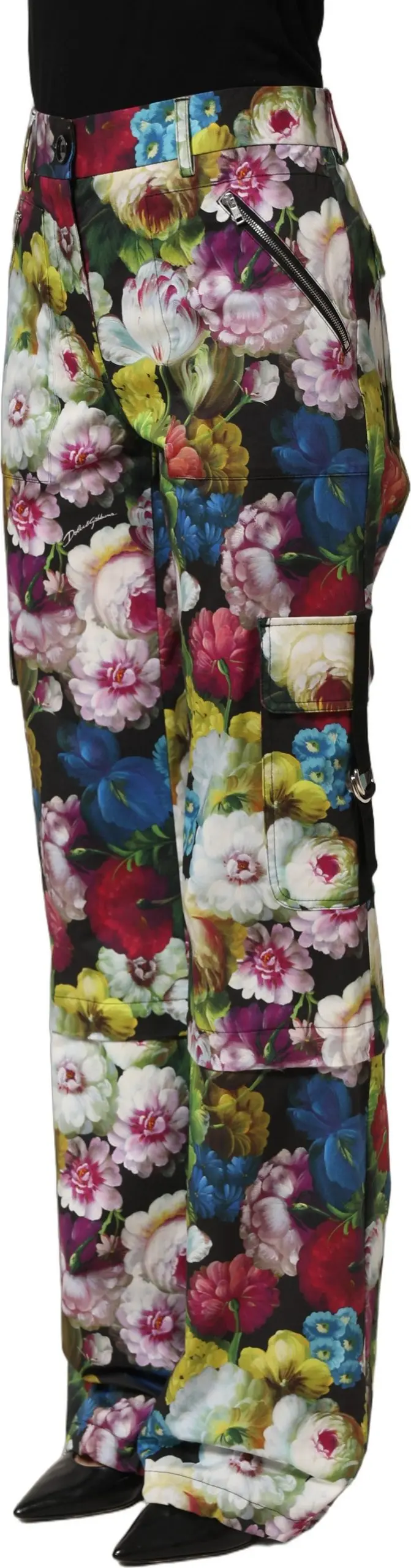 Hose Dolce & Gabbana Bunt Blumenmuster High Waist Weiter Bein