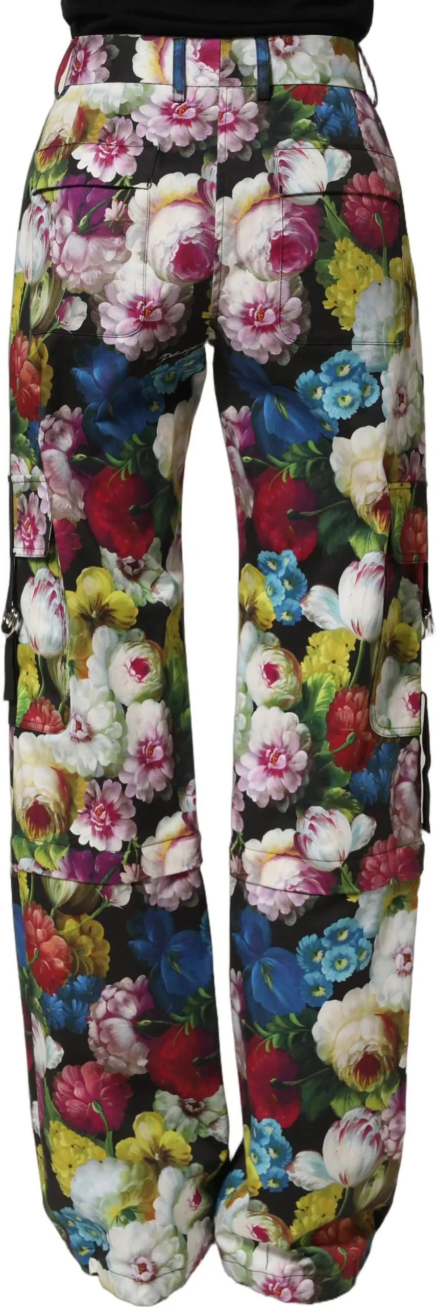 Hose Dolce & Gabbana Bunt Blumenmuster High Waist Weiter Bein