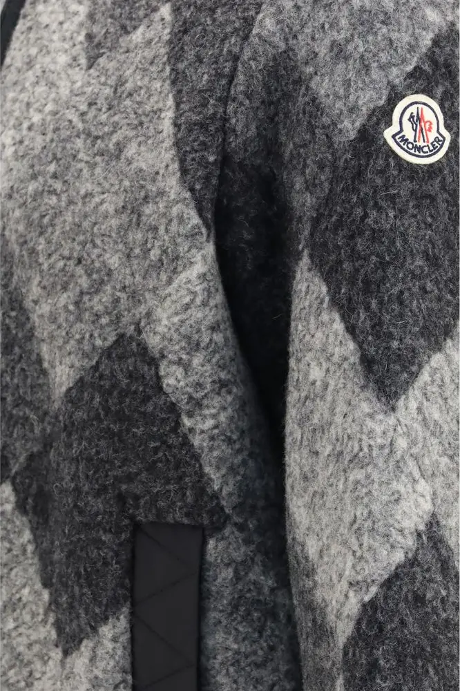 Sweatshirt Moncler Gray Wool Oves Aries