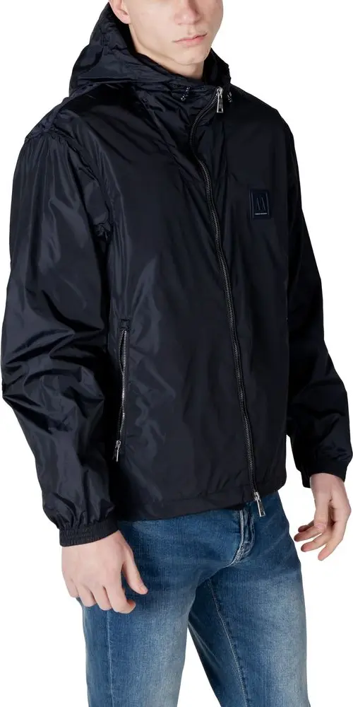 Jacket Armani Exchange Blue Polyamide Shell Jacket