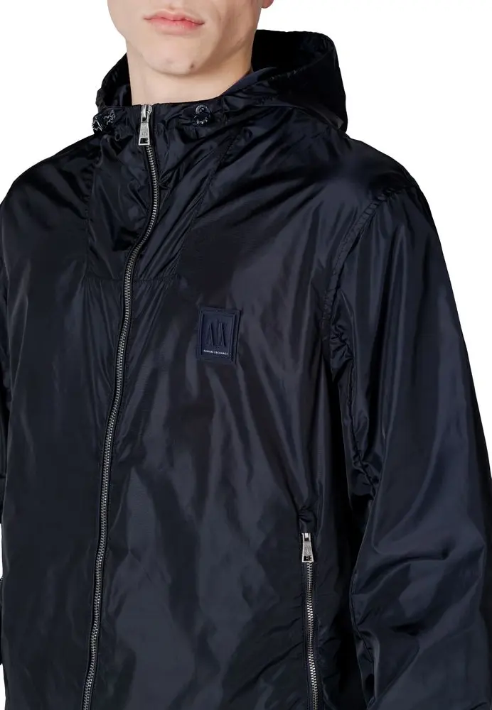 Jacket Armani Exchange Blue Polyamide Shell Jacket