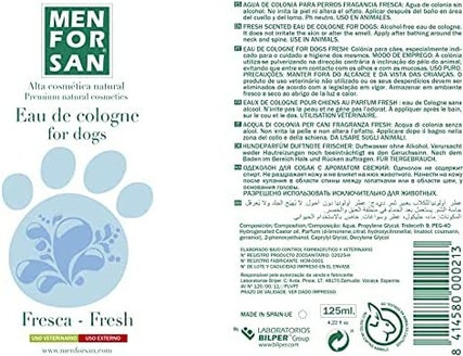 Eau De Cologne Menforsan Cologne Water For Fresh Dogs
