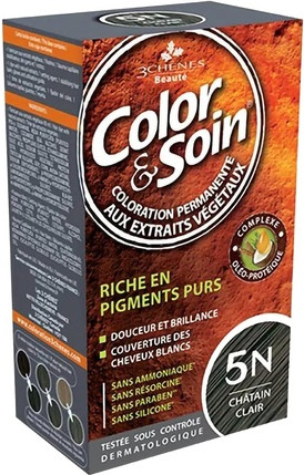 Permanent Hair Dye Les 3 Chenes Color & Soin Light Chestnut