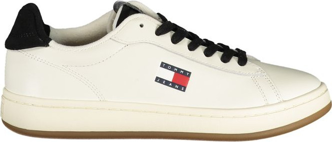 White Leather Women Sneaker Tommy Hilfiger