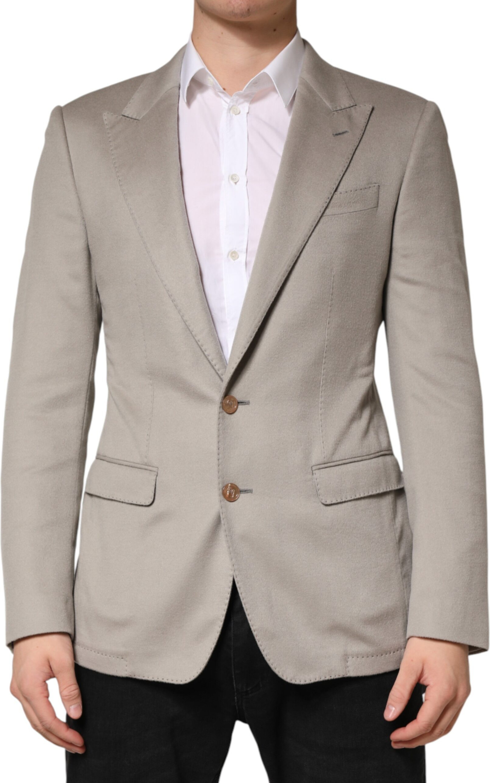 Grauer Kaschmir Einreiher Sakko Blazer Dolce & Gabbana