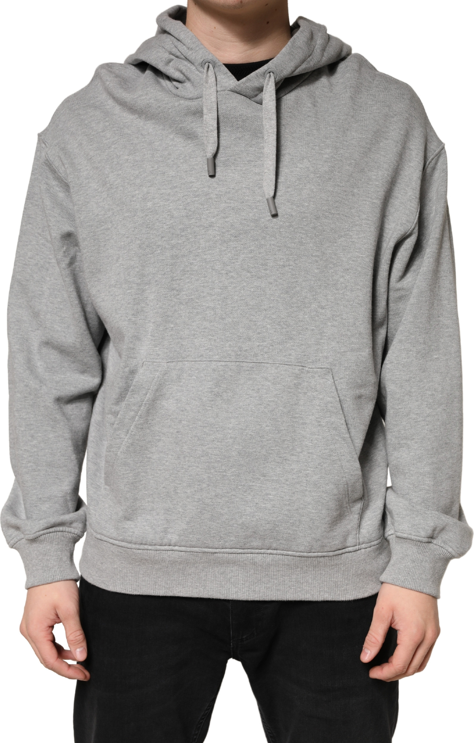 Dolce & Gabbana Grauer Baumwoll-Kapuzenpullover Sweatshirt
