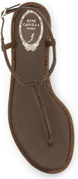 Rene Caovilla Diana Flache Sandalen