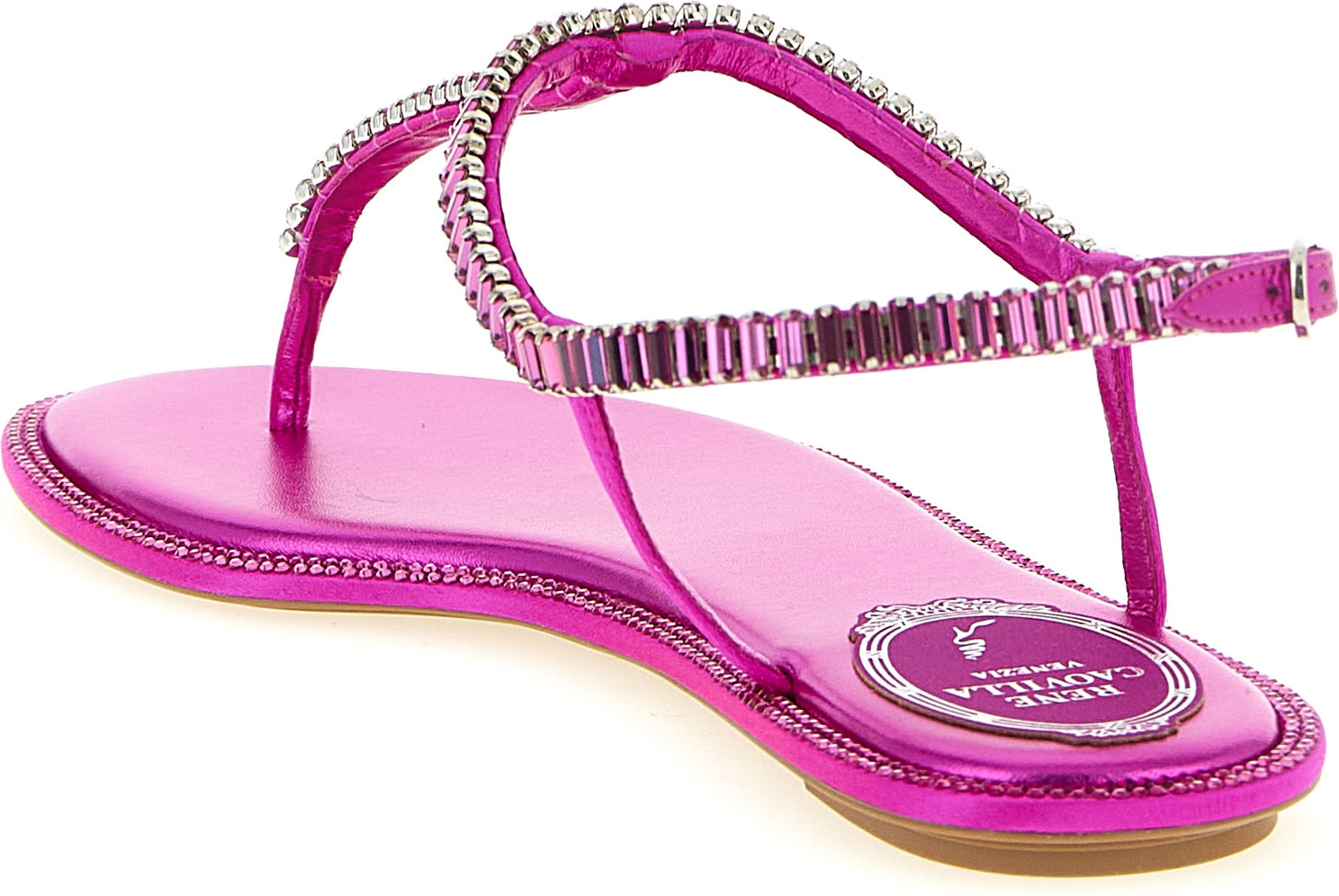 Rene Caovilla Diana flache Sandalen